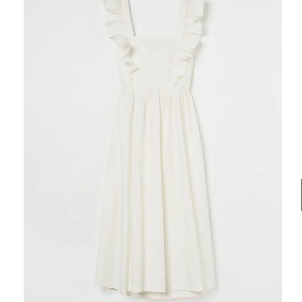 H&M Apron Midi Ruffle Dress